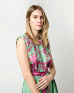 Load image into Gallery viewer, San Carlo Dress in Aquamarine Zodiac Placée Silk Twill

