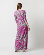 Load image into Gallery viewer, Long Sleeve Swing Dress in Aquamarine Zodiac Placée Viscose Sablé
