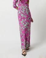 Load image into Gallery viewer, Long Sleeve Swing Dress in Aquamarine Zodiac Placée Viscose Sablé
