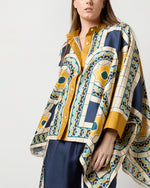 Load image into Gallery viewer, Foulard Shirt in Blue Mudejar Placée Silk Twill
