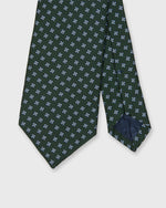 Load image into Gallery viewer, Silk Print Tie in Hunter/Sky Pinwheel
