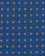 Load image into Gallery viewer, Silk Print Tie in Blue/Oat Foulard
