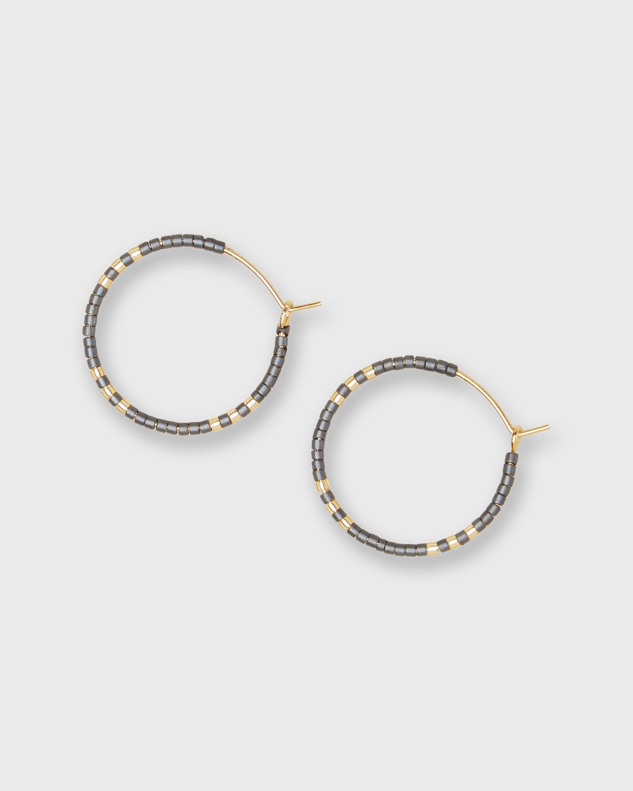 Zoe Hoop Earrings in Gunmetal
