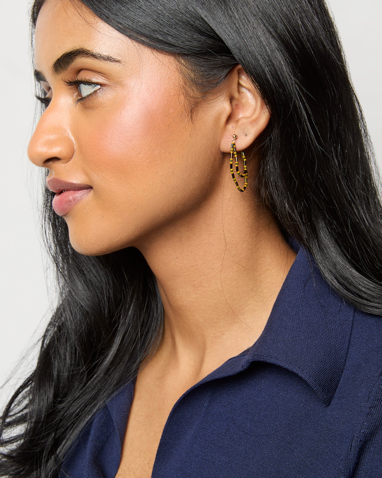 Swoop Earrings in Green