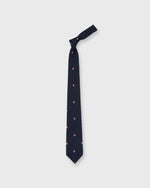 Load image into Gallery viewer, Silk Woven Club Tie in Navy/Red Shield
