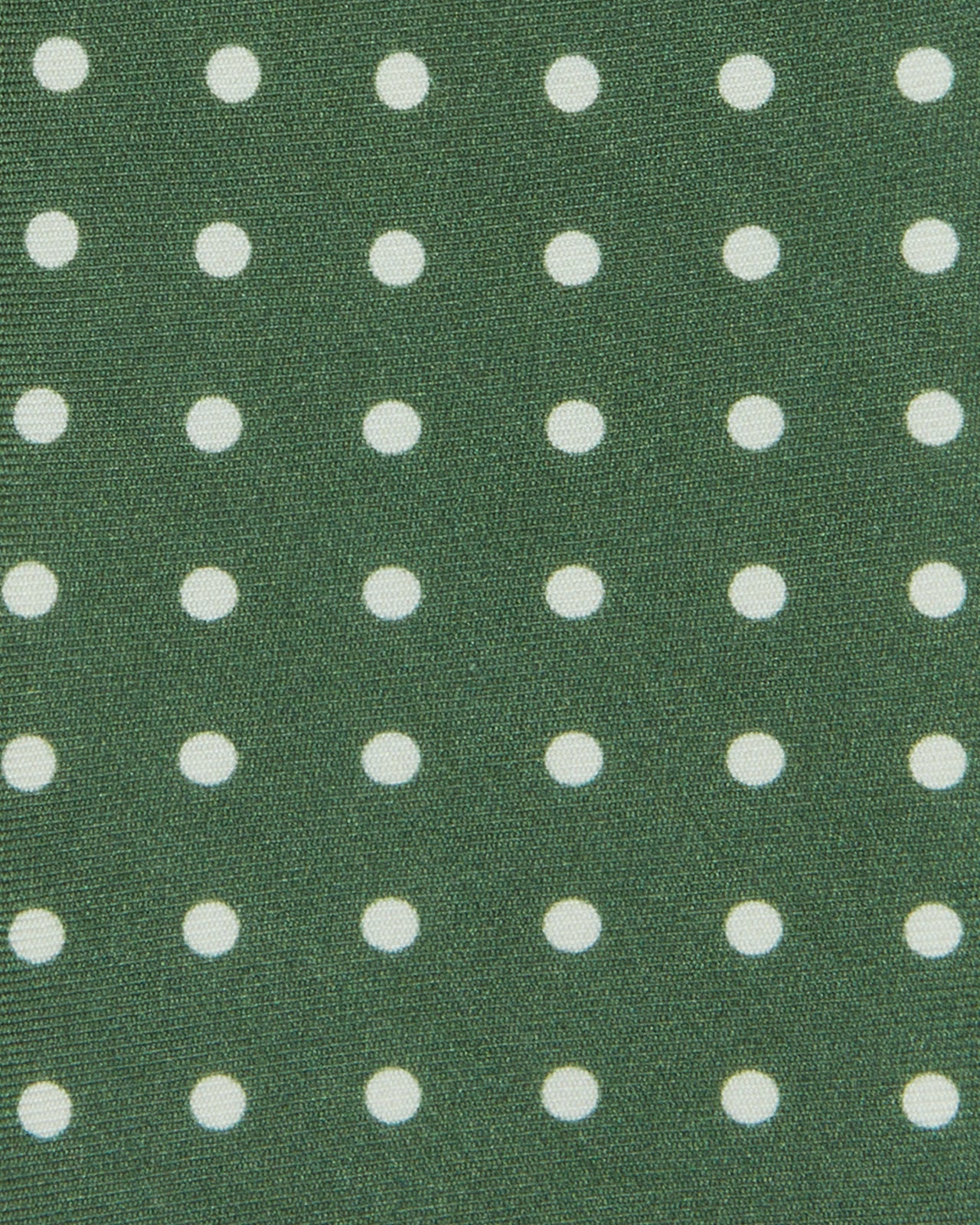 Silk Print Tie in Hunter/Bone Polka Dot