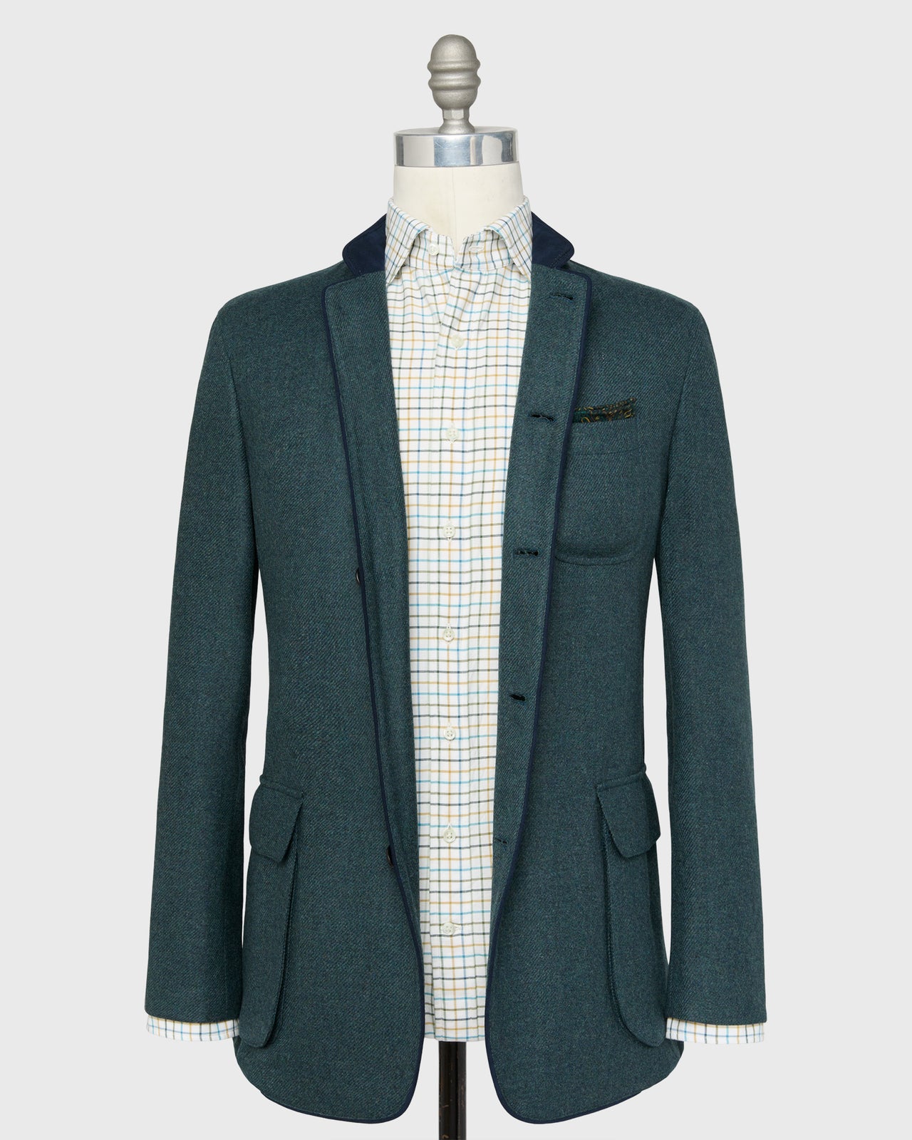 Tyrolean Jacket in Sea Moss Wool Twill