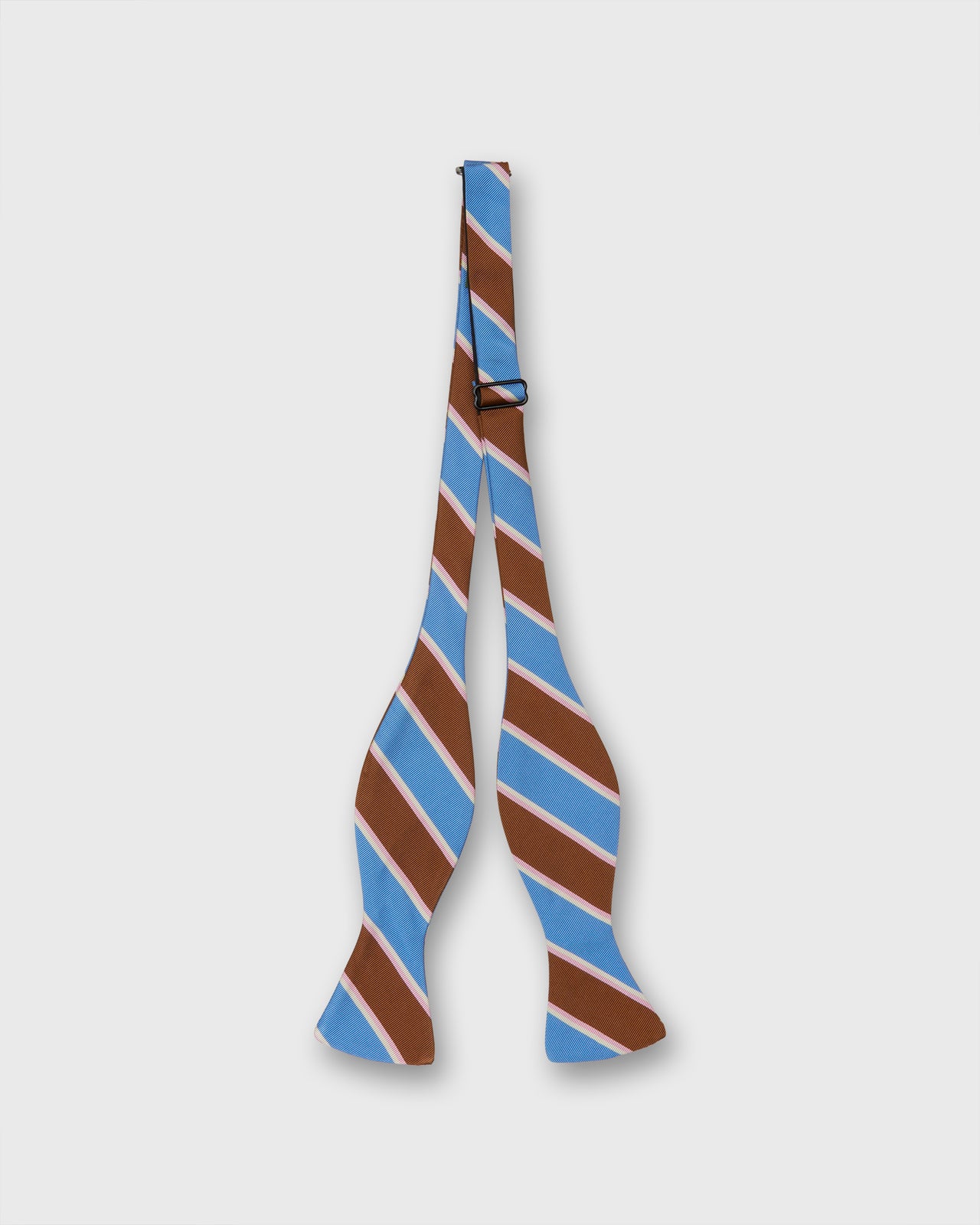 Silk/Cotton Bow Tie in Mahogany Hubbard Stripe