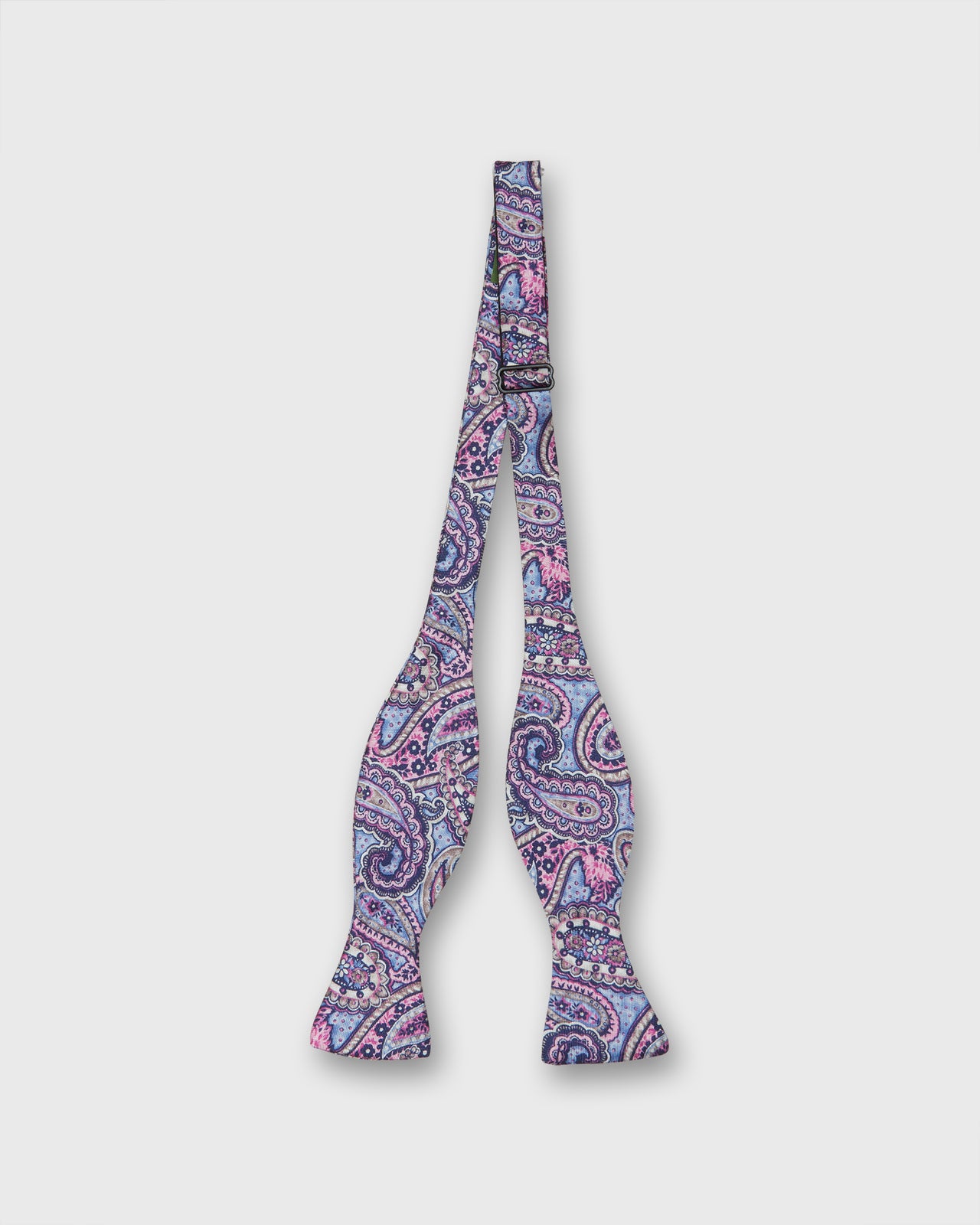 Silk Bow Tie in Blue/Fuchsia Bernadette Paisley