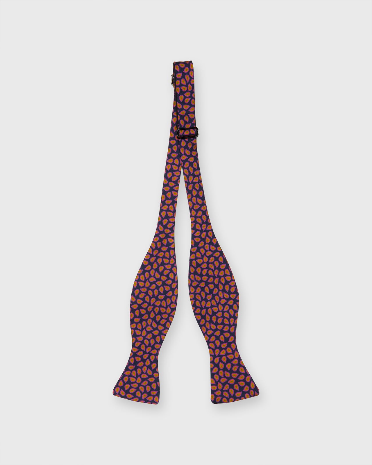 Silk Bow Tie in Navy Morrell Pine