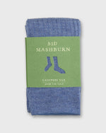 Load image into Gallery viewer, Over-The-Calf Dress Socks in Heather Blue Cashmere/Silk
