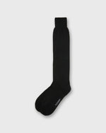 Load image into Gallery viewer, Over-The-Calf Dress Socks in Black Silk
