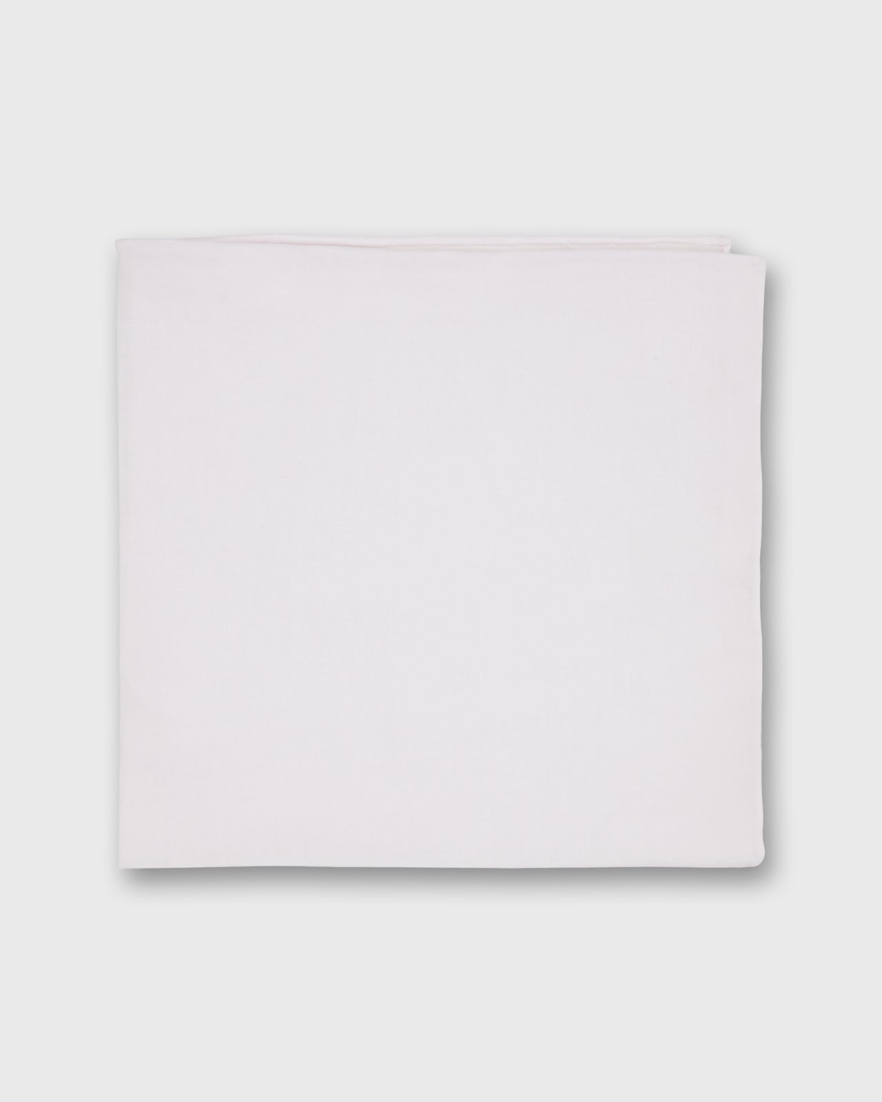Hand-Rolled Cotton Pocket Square in Pale Pink Poplin