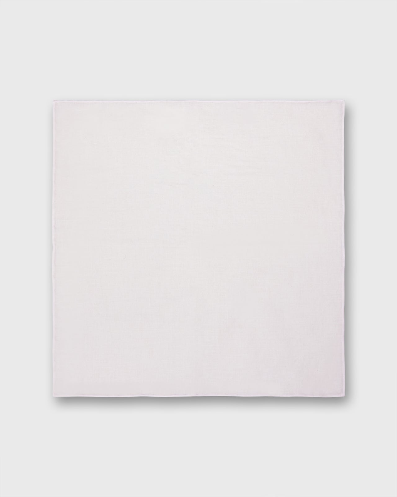 Hand-Rolled Cotton Pocket Square in Pale Pink Poplin