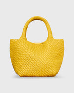 Load image into Gallery viewer, Small Mercato Handwoven Tote in Yellow Leather
