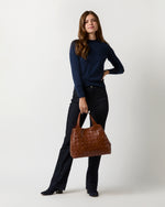 Load image into Gallery viewer, Handwoven Tote in Dark Brown Veg-Tanned Leather
