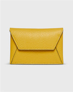 Load image into Gallery viewer, Snap Card Holder in Gold Leather
