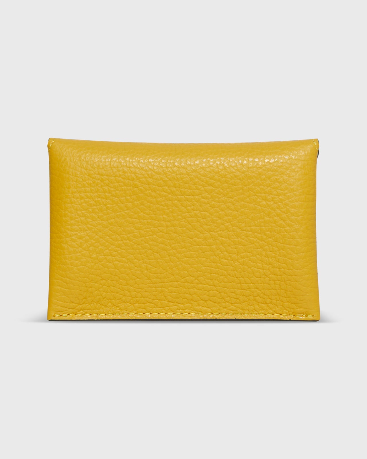 Snap Card Holder in Gold Leather