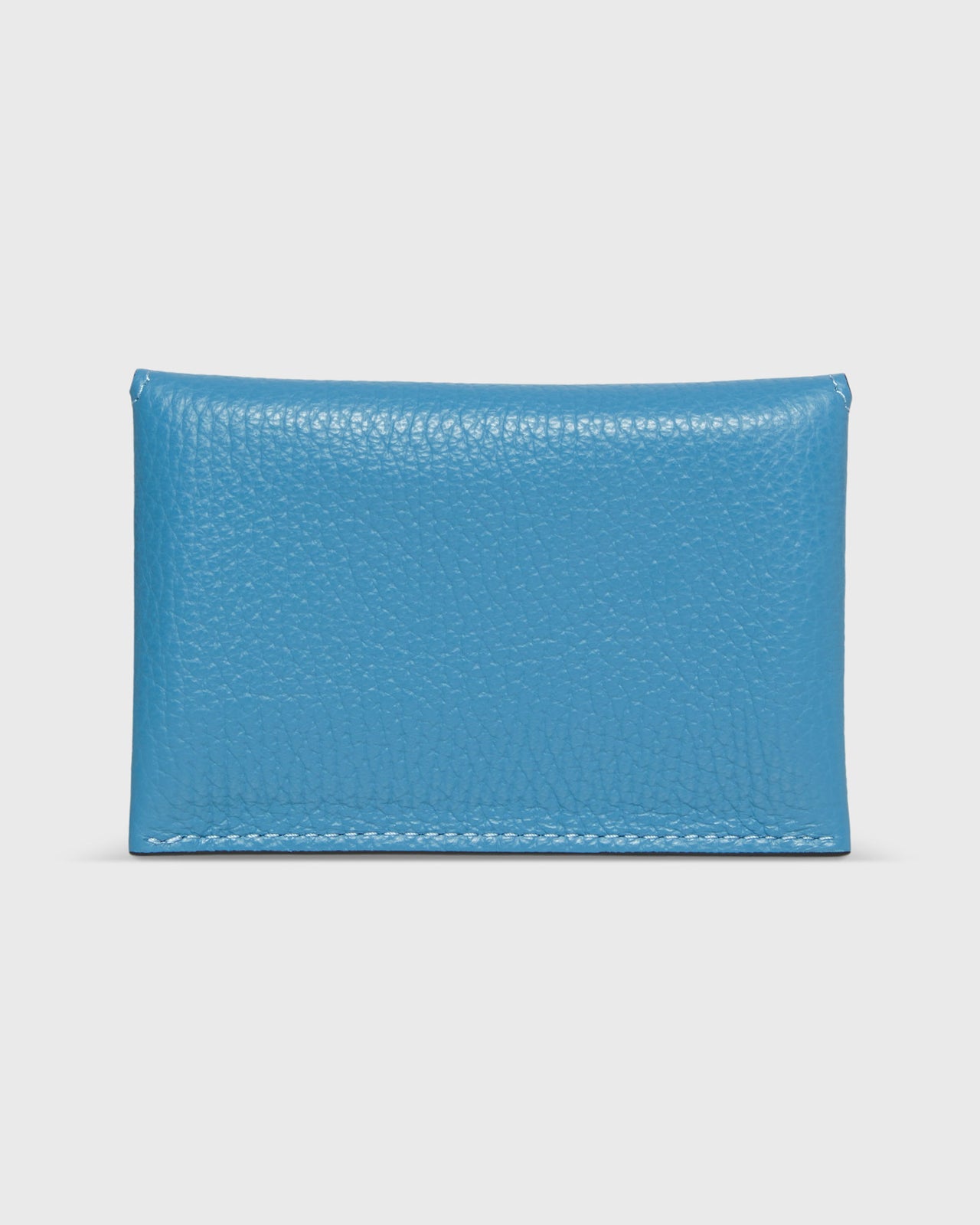 Snap Card Holder in Dutch Blue Leather