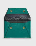 Load image into Gallery viewer, Snap Card Holder in Emerald Leather
