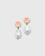 Load image into Gallery viewer, Pearl Drop Earrings in Pink
