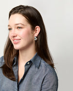 Load image into Gallery viewer, Onda Hoop Earrings in Silver
