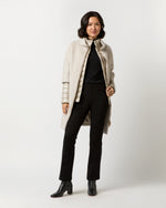 Load image into Gallery viewer, Mixed Media Cocoon Coat in Champagne
