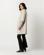 Load image into Gallery viewer, Mixed Media Cocoon Coat in Champagne
