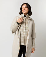 Load image into Gallery viewer, Mixed Media Cocoon Coat in Champagne
