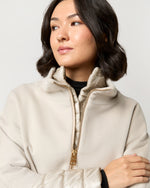 Load image into Gallery viewer, Mixed Media Cocoon Coat in Champagne
