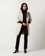 Load image into Gallery viewer, Mixed Media Cocoon Coat in Champagne
