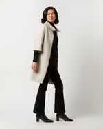 Load image into Gallery viewer, Mixed Media Cocoon Coat in Champagne

