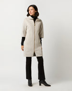 Load image into Gallery viewer, Mixed Media Cocoon Coat in Champagne
