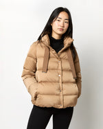 Load image into Gallery viewer, Sateen Nylon Short Jacket in Camel
