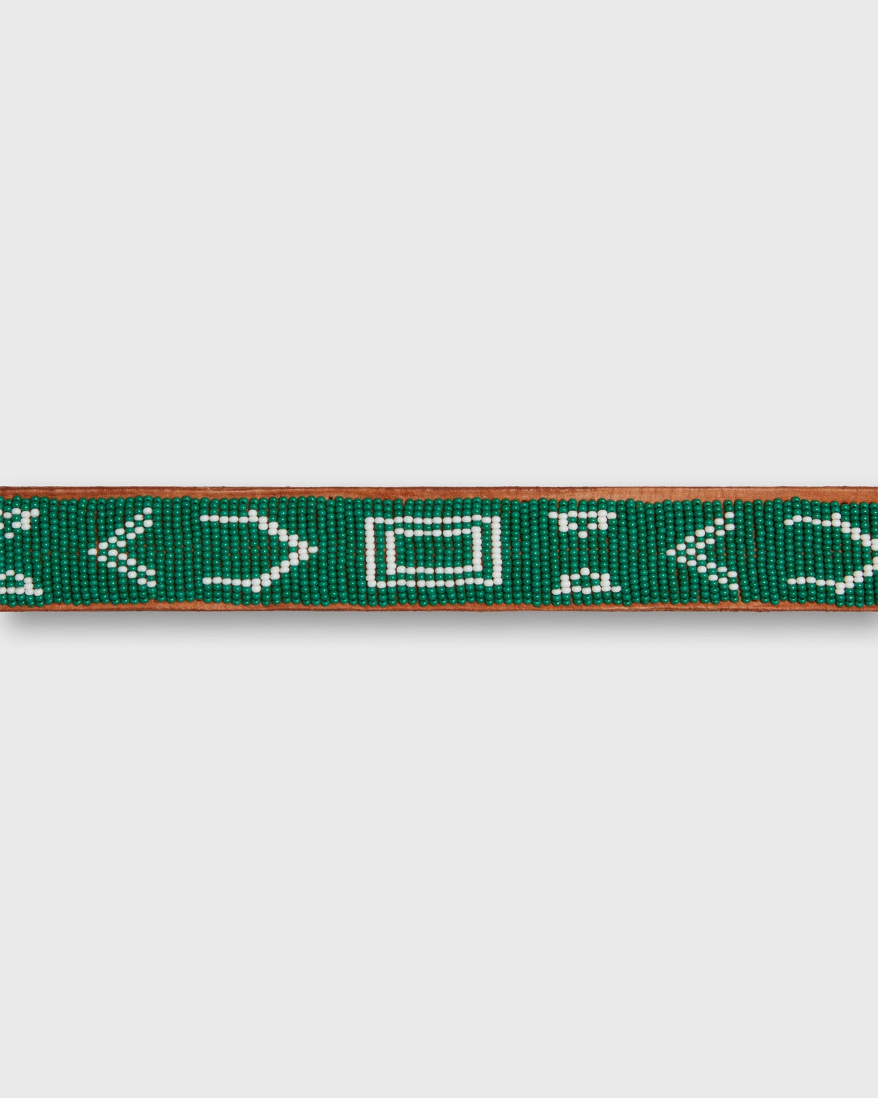 1.25" African Beaded Belt in Green Village