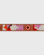 Load image into Gallery viewer, 1.25" African Beaded Belt in Pink/Red Toto
