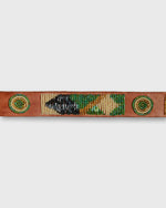 Load image into Gallery viewer, 1.25" African Beaded Belt in Green/Tan Toto

