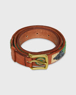 Load image into Gallery viewer, 1.25" African Beaded Belt in Green/Tan Toto
