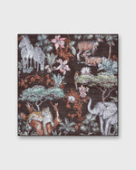 Load image into Gallery viewer, Hand-Rolled Wool/Silk Pocket Square in Brown Safari
