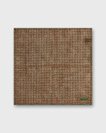 Load image into Gallery viewer, Wool/Silk Pocket Square in Brown/Straw/Olive Mosaic
