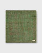 Load image into Gallery viewer, Wool/Silk Pocket Square in Fern/Gold Foulard
