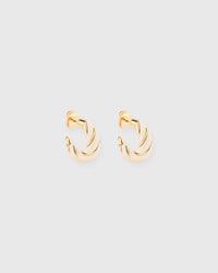 Diana Earrings in Ivory Twisted Bakelite