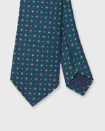 Load image into Gallery viewer, Silk Print Tie in Navy/Green/Sky Flower
