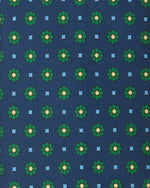 Load image into Gallery viewer, Silk Print Tie in Navy/Green/Sky Flower
