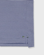 Load image into Gallery viewer, Short-Sleeved Polo in Ink/White Stripe Jersey
