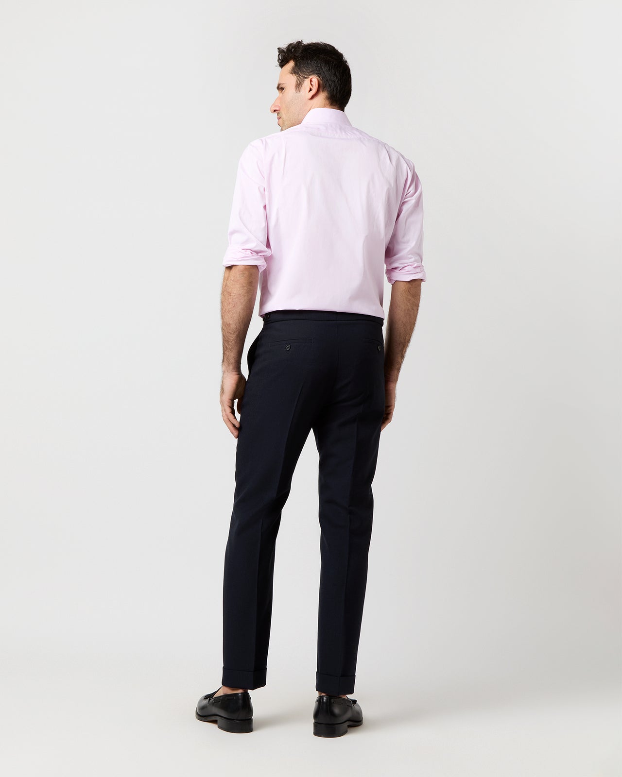 Ghost Trouser in Navy High-Twist