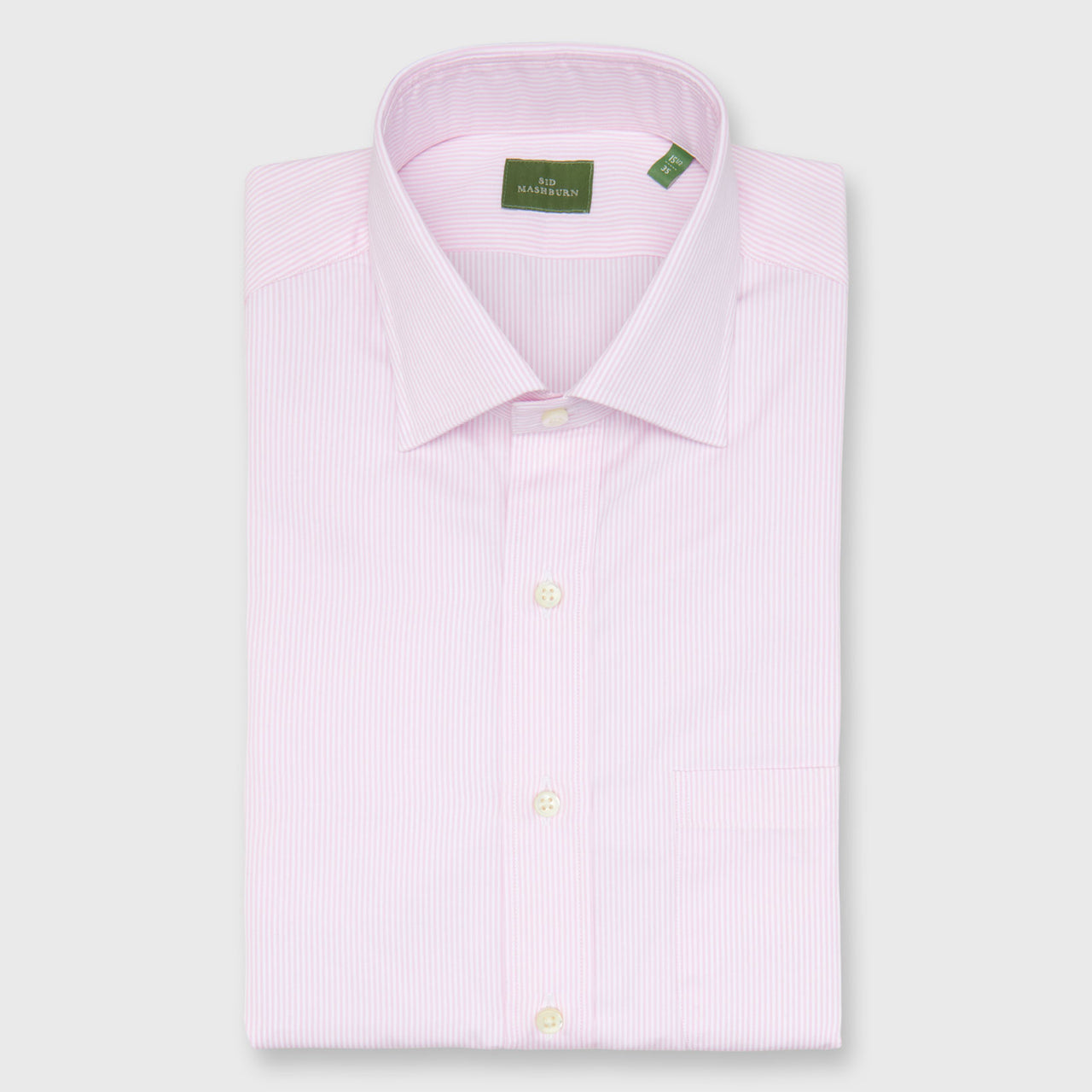 Made-to-Measure Shirt in Pink Small Bengal Stripe Poplin