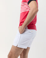 Load image into Gallery viewer, Tennis Short in White/White AP Twill
