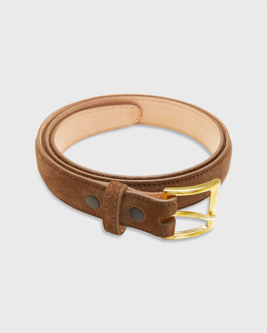 1" Belt in Tobacco Suede