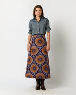 Load image into Gallery viewer, A-Long Skirt in Purple Sovereign Cady Wool
